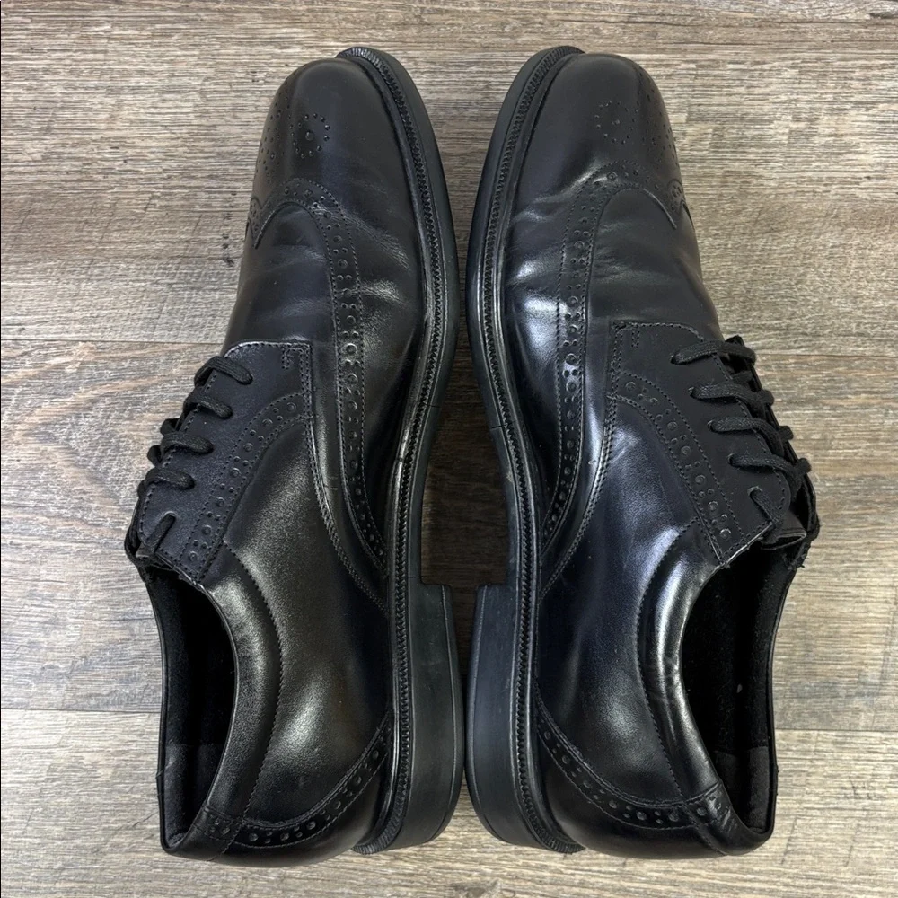 ⚫ Rocsports by Rockport “Hinckley” Black Leather Wingtip Oxford – Men’s 9